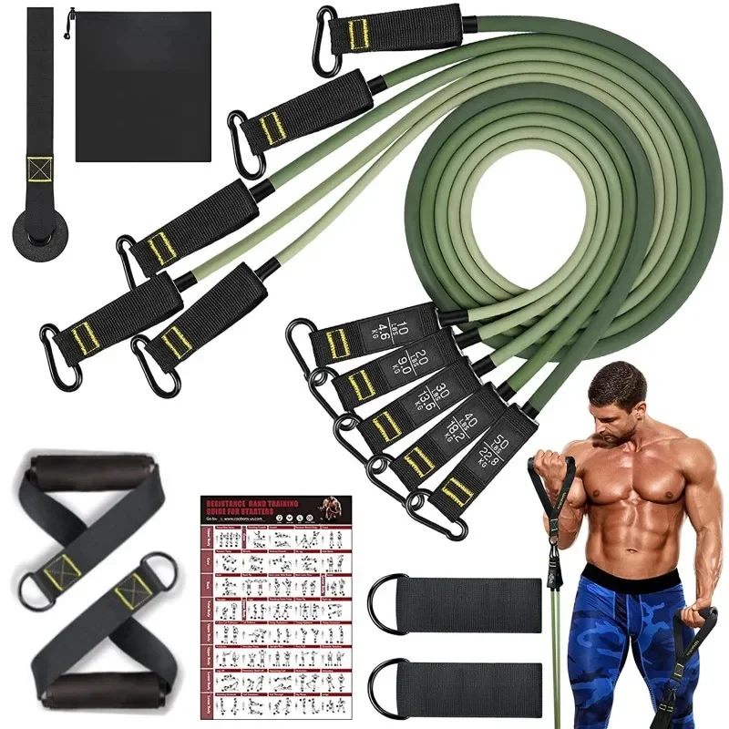 Home Gym Equipment Set - Juego de bandas de resistencia, cuerda