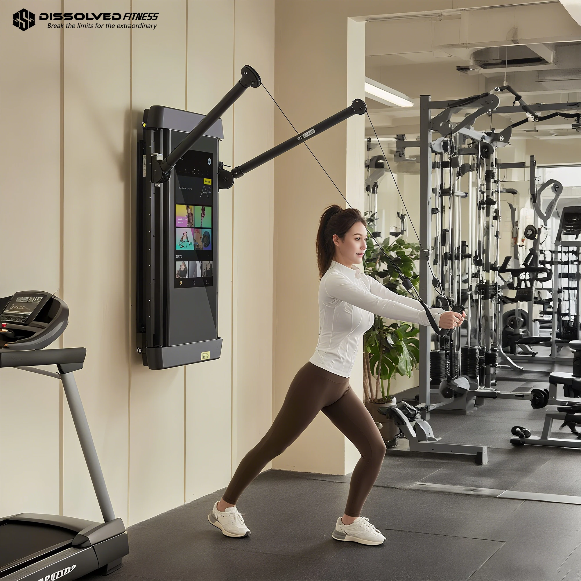 Home Gym Wall Mounted - Espejo Inteligente con Pantalla LCD y