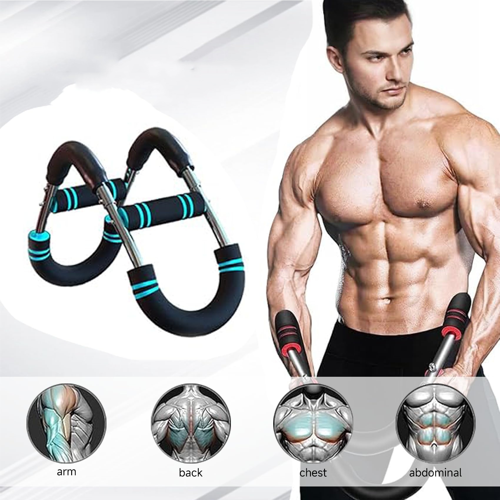 Home Gym Upper Body Workout - Entrenador de Brazos Ajustable y Desmontable
