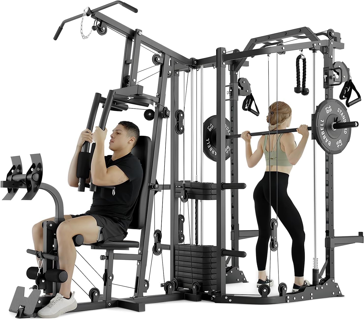 Home Gym With Smith Machine - Máquina SmithΔ de Doble Estación, Estación