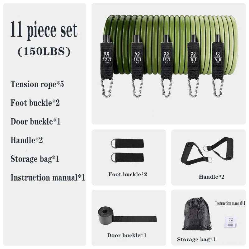 Juego de bandas de resistencia - Home Gym Equipment Set reseña y precio