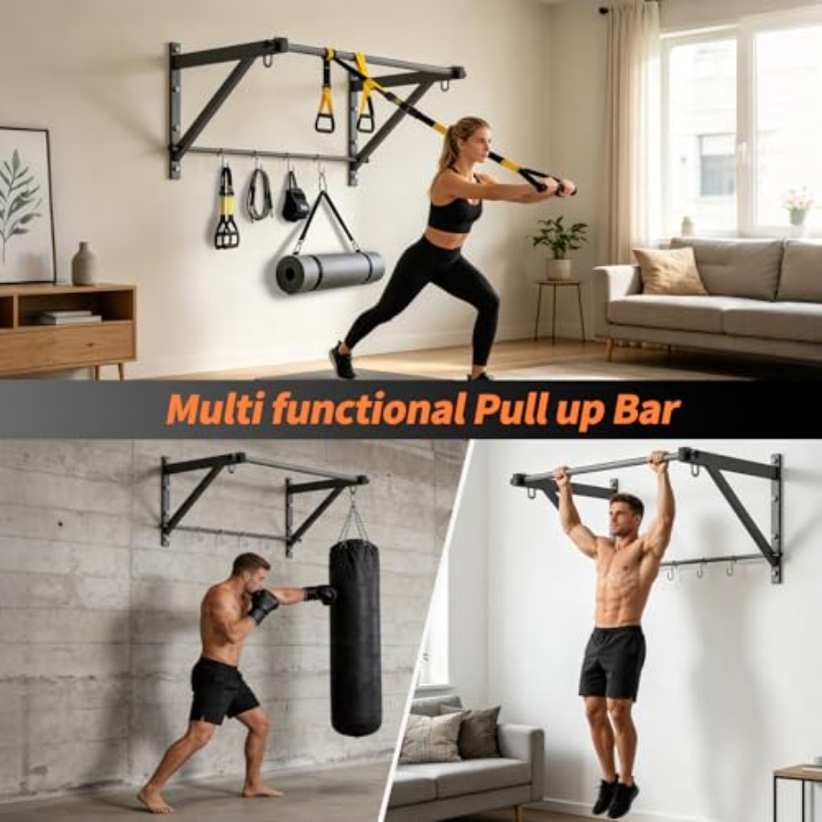 Barra de dominadas de alta res - Home Gym Upper Body Workout reseña y precio