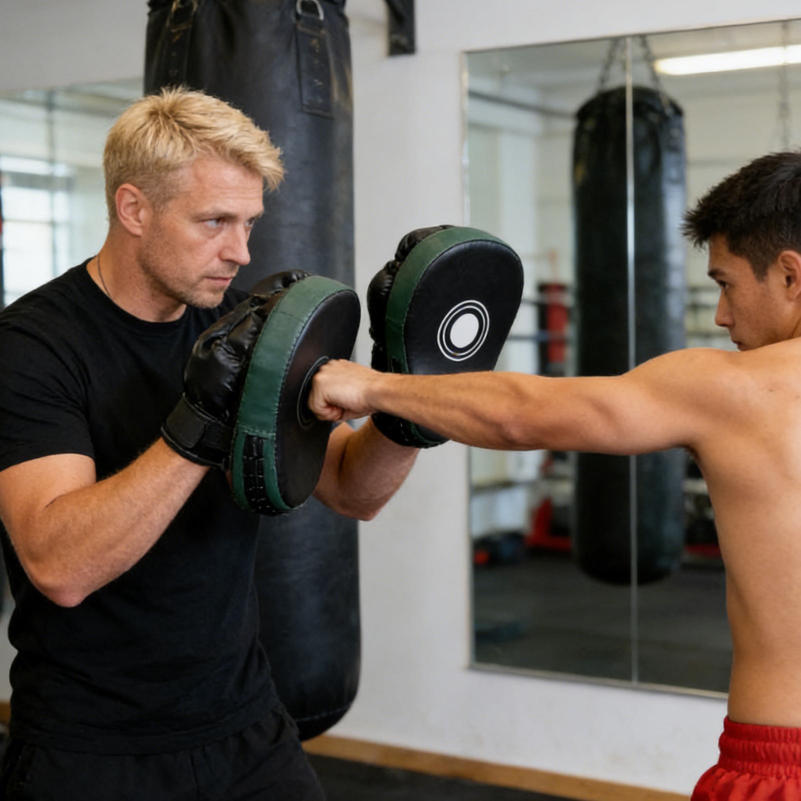 Almohadillas de boxeo, manopla - Home Gym Daily Routine reseña y precio