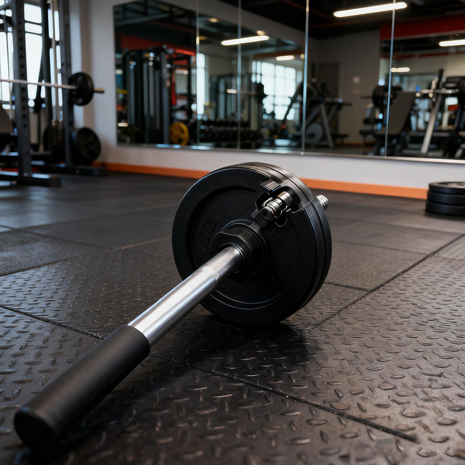 Barra con mancuernas, barra de - Home Gym Daily Routine reseña y precio