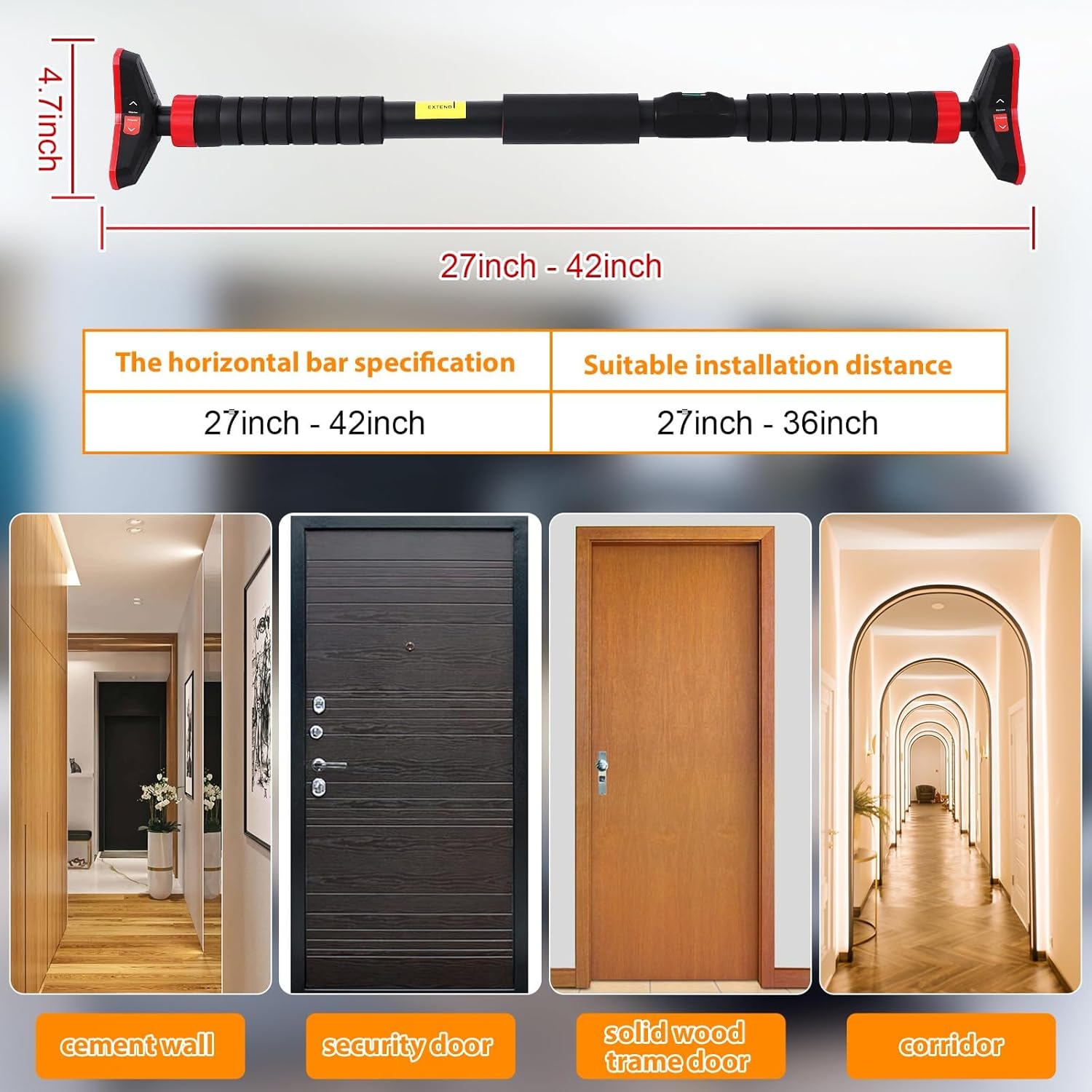 Barra de dominadas para puerta - Home Gym Upper Body Workout reseña y precio