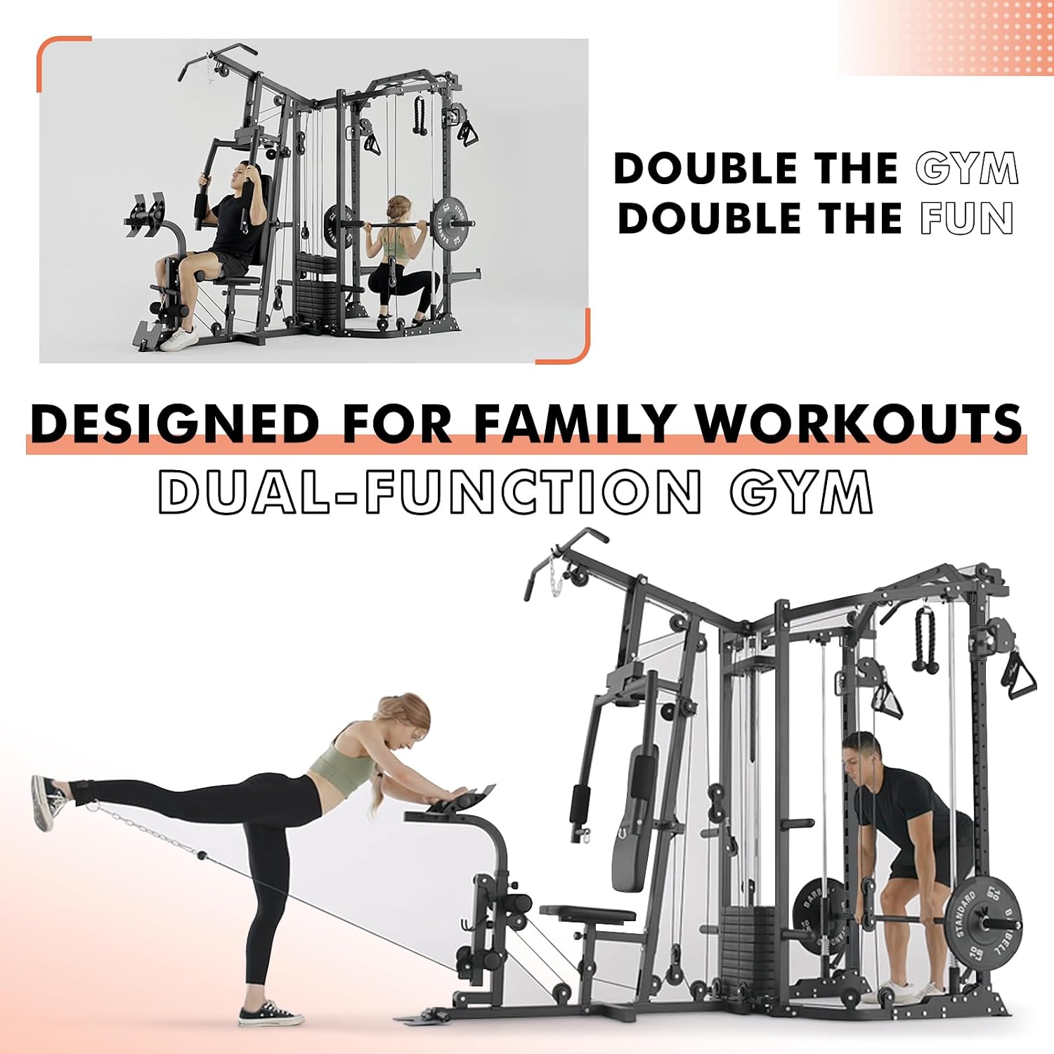 Máquina SmithΔ de Doble Estaci - Home Gym With Smith Machine reseña y precio