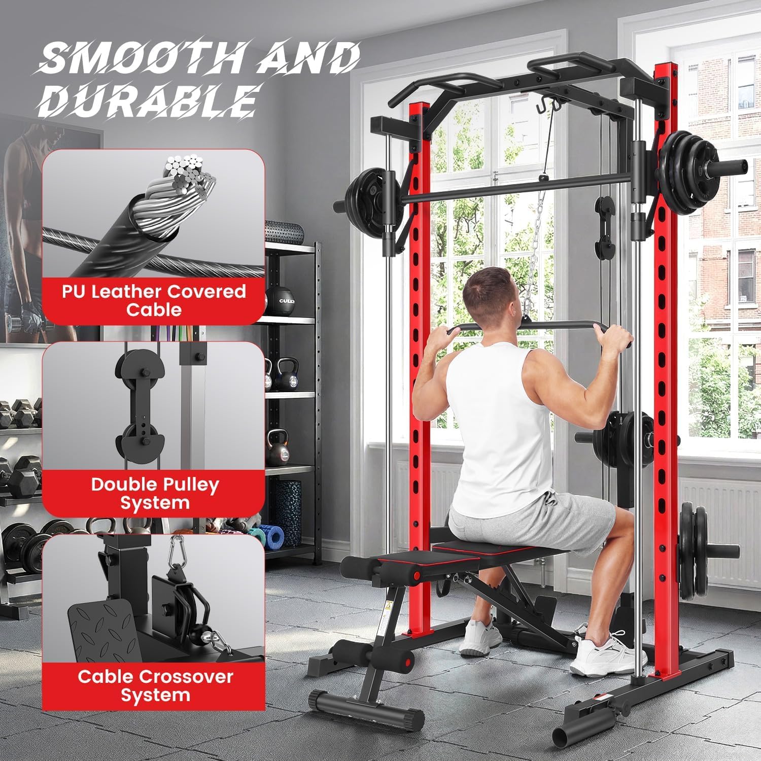 Máquina Smith Multifuncional c - Home Gym With Smith Machine reseña y precio