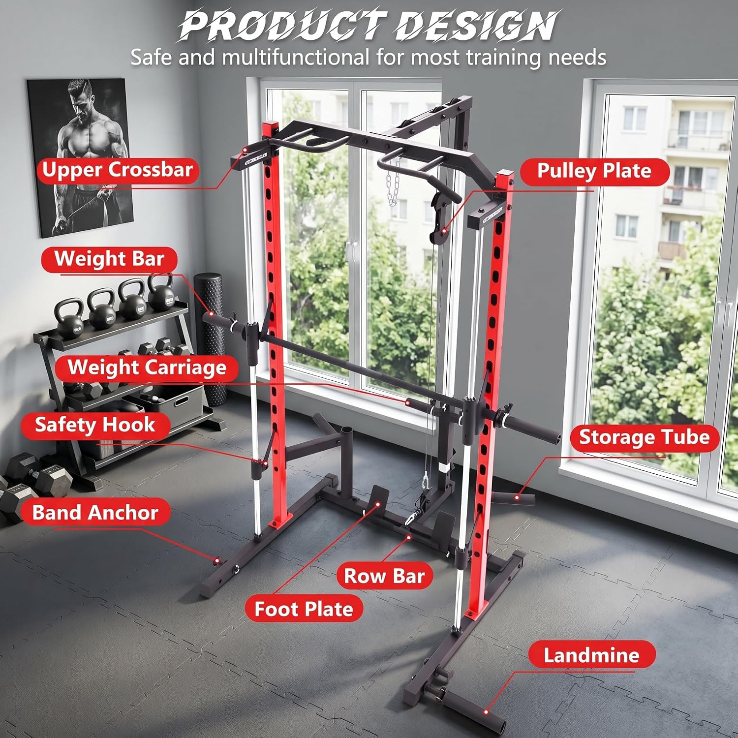 Máquina Smith Multifuncional c - Home Gym With Smith Machine reseña y precio