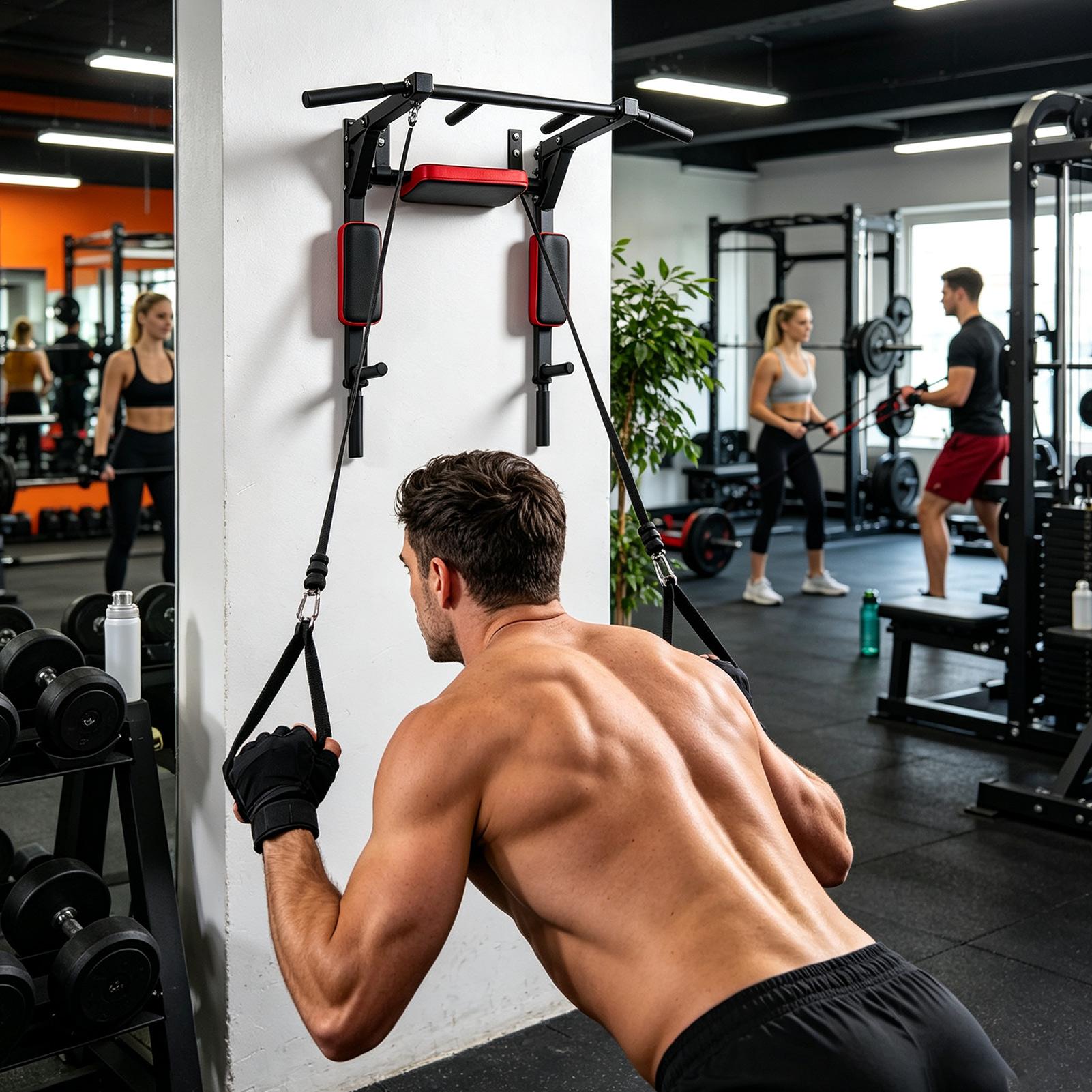 Barra de dominadas montada en  - Home Gym Wall Mounted reseña y precio
